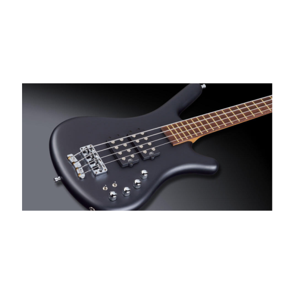 Teambuilt Pro Series Corvette $$, 4-String, Passive Pickups and Active Electronics - Solid Black Satin - Gambar 3