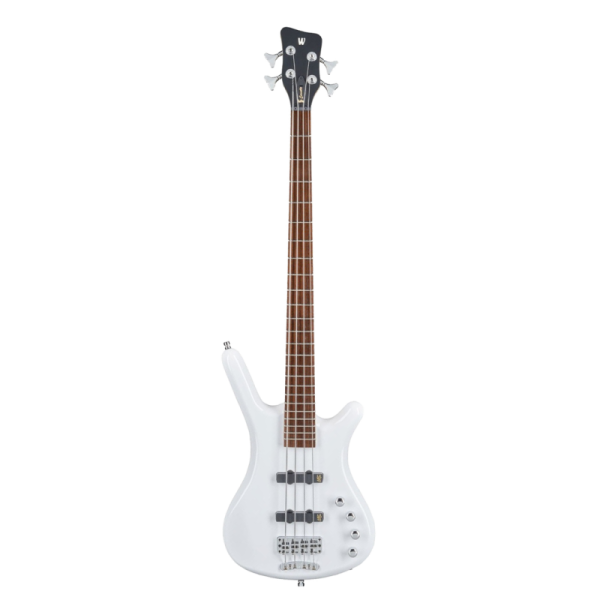 RockBass Corvette Basic, 4-String - Solid White High Polish