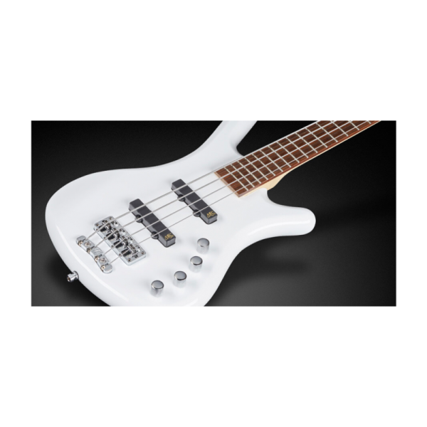 RockBass Corvette Basic, 4-String - Solid White High Polish - Gambar 4