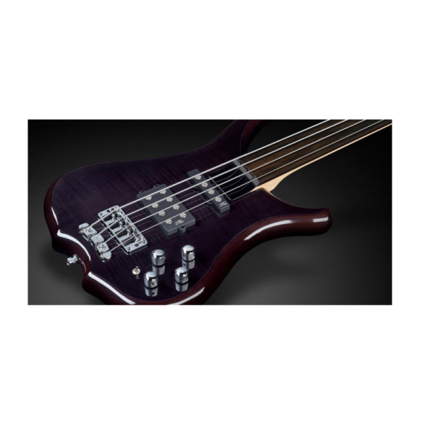 RockBass Infinity, 4-String, Fretless - Nirvana Black Transparent High Polish - Gambar 3